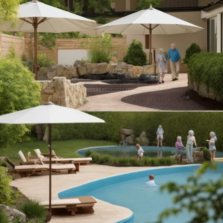 温泉でくつろぐ高齢者